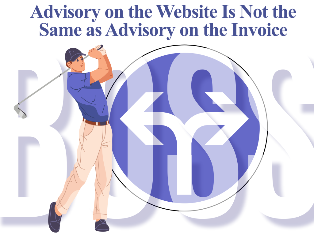 Advisory on the website is not the same as advisory on the invoice – press release